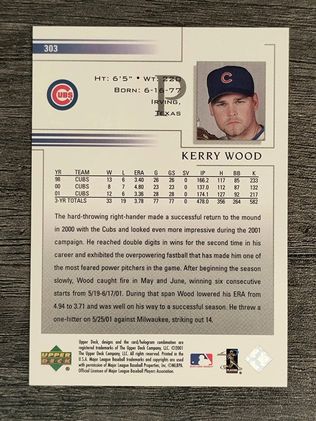 2002 Upper Deck #303 Kerry Wood
