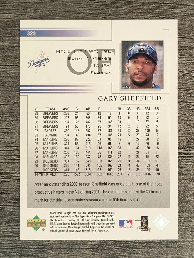 2002 Upper Deck #329 Gary Sheffield