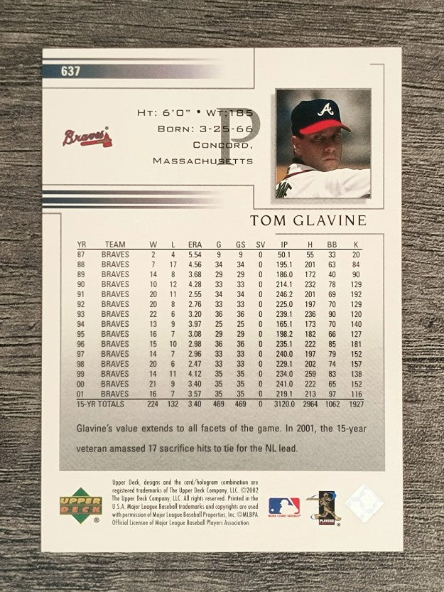 2002 Upper Deck #637 Tom Glavine