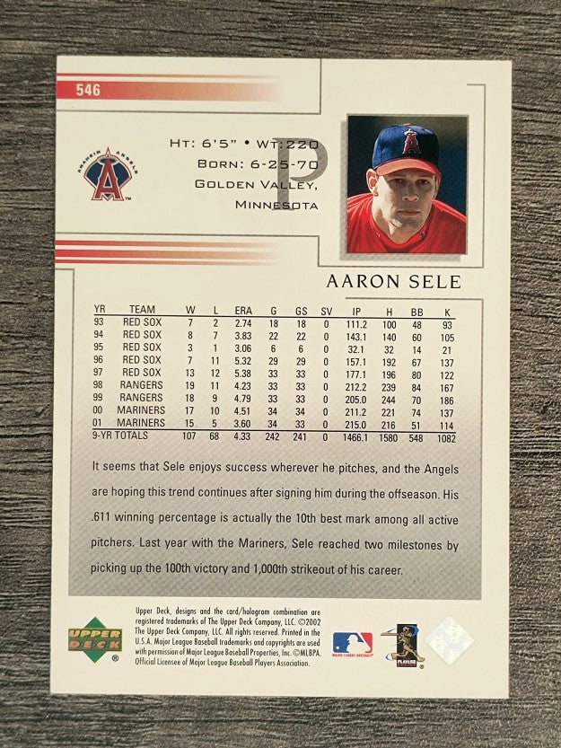 2002 Upper Deck #546 Aaron Sele