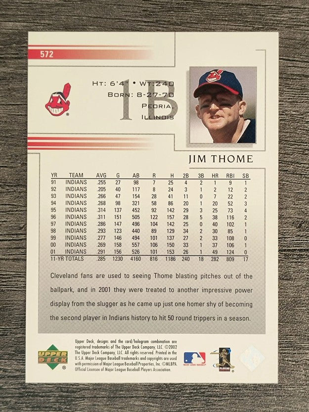2002 Upper Deck #572 Jim Thome