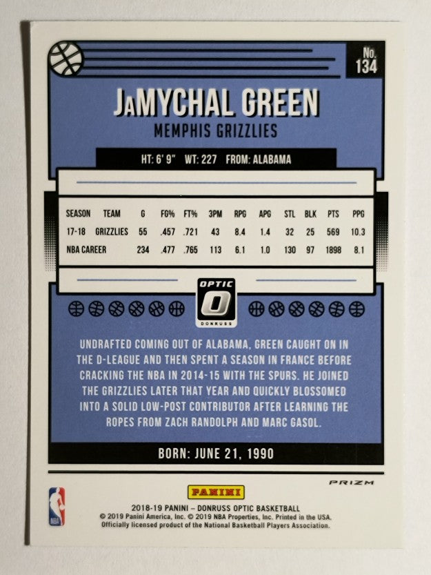 2018-19 Donruss Optic Blue Velocity #134 JaMychal Green