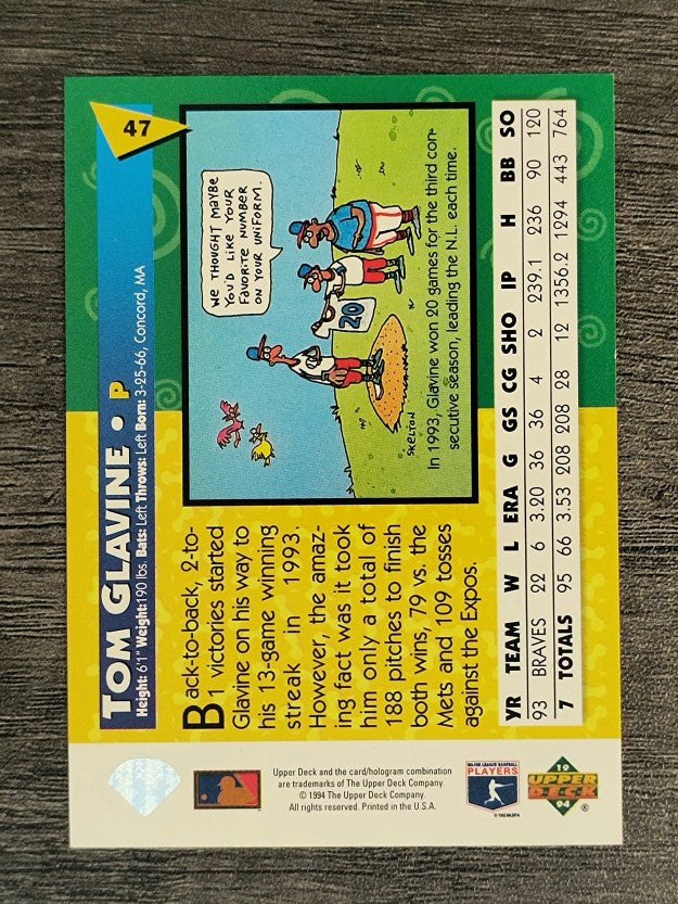 1994 Fun Pack #47 Tom Glavine