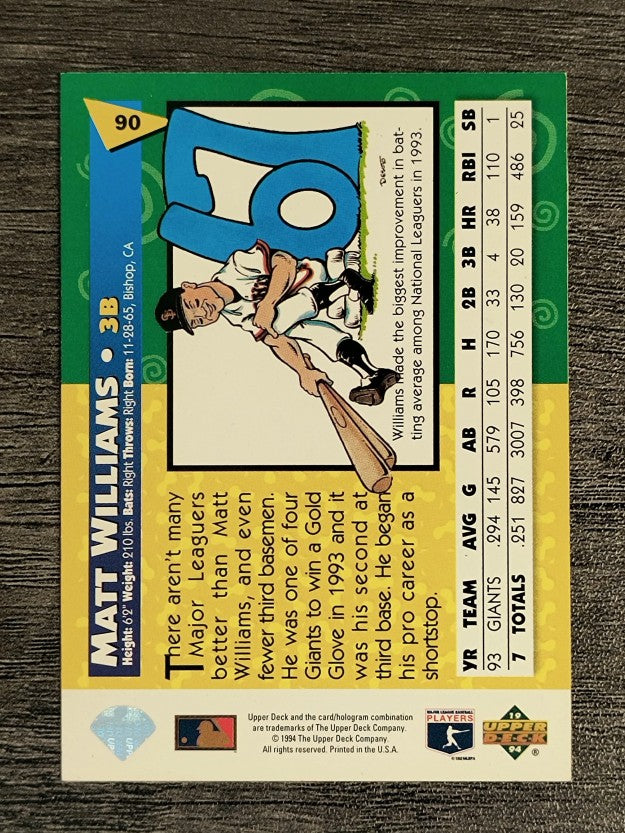 1994 Fun Pack #90 Matt Williams