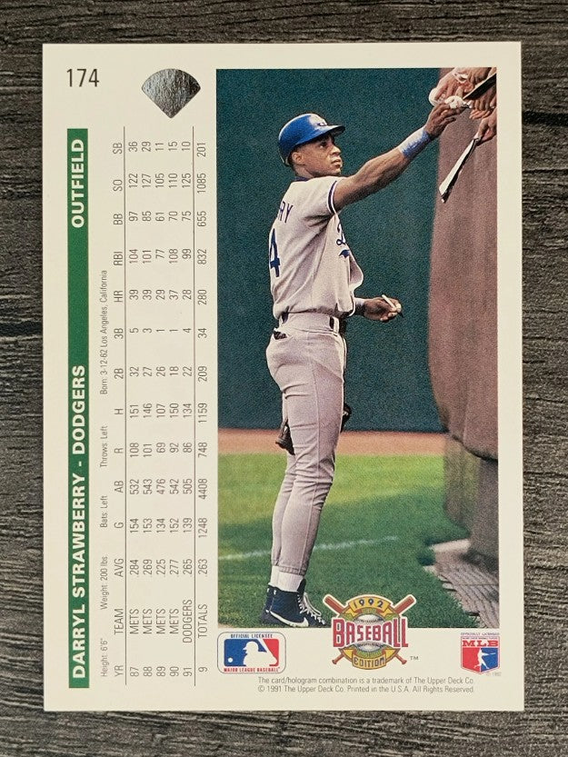 1992 Upper Deck #174 Darryl Strawberry