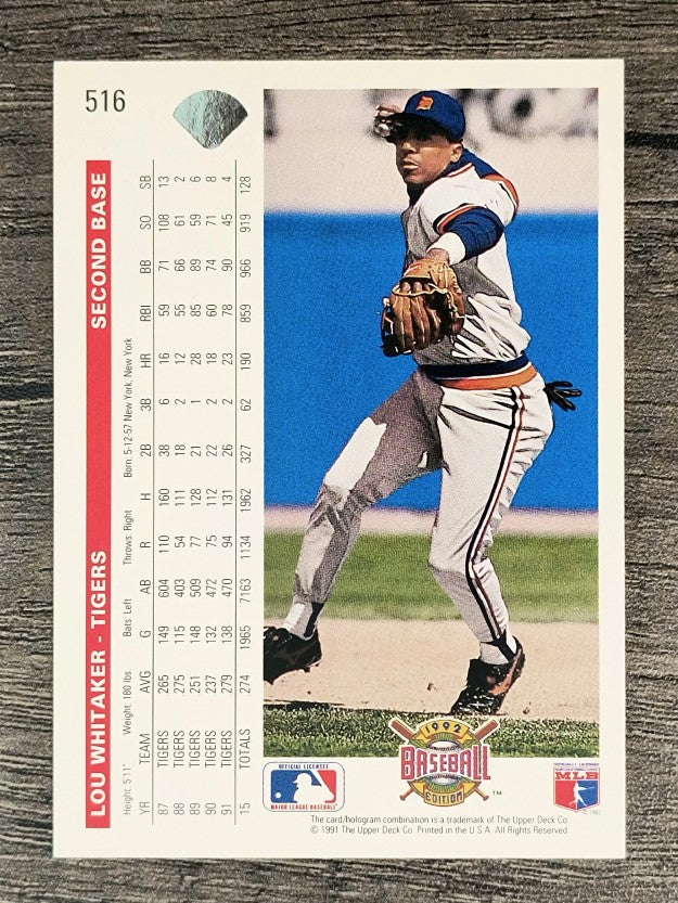 1992 Upper Deck #516 Lou Whitaker