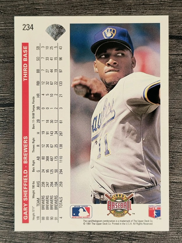 1992 Upper Deck #234 Gary Sheffield