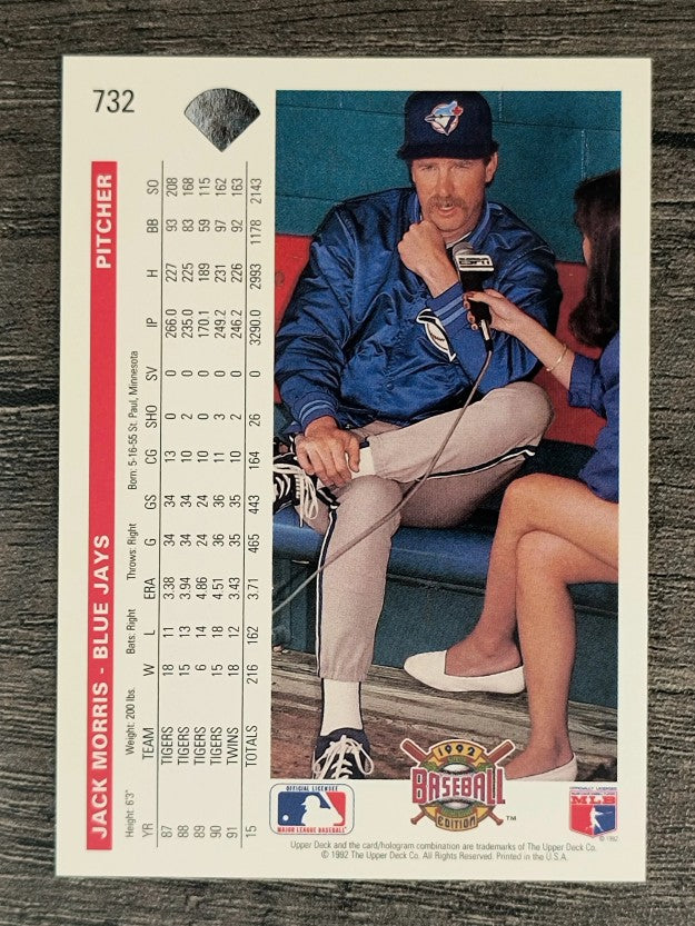 1992 Upper Deck #732 Jack Morris