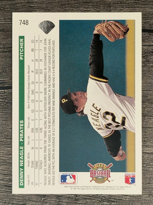 1992 Upper Deck #748 Denny Neagle