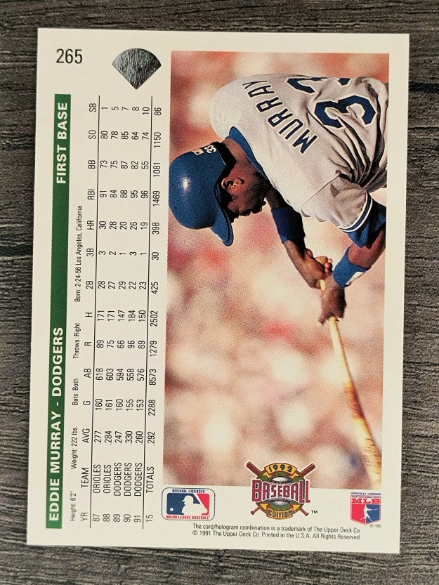 1992 Upper Deck #265 Eddie Murray