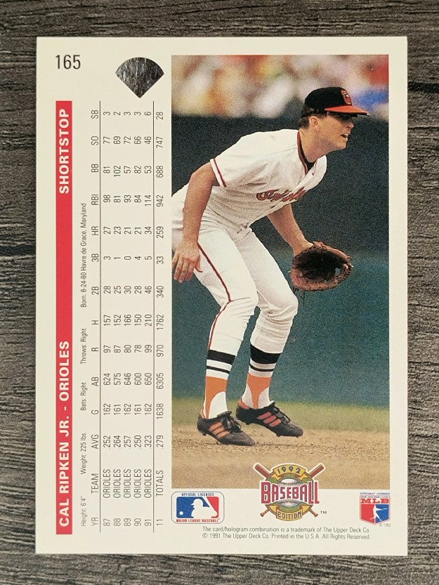 1992 Upper Deck #165 Cal Ripken