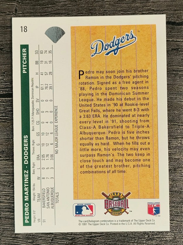 1992 Upper Deck #18 Pedro Martinez