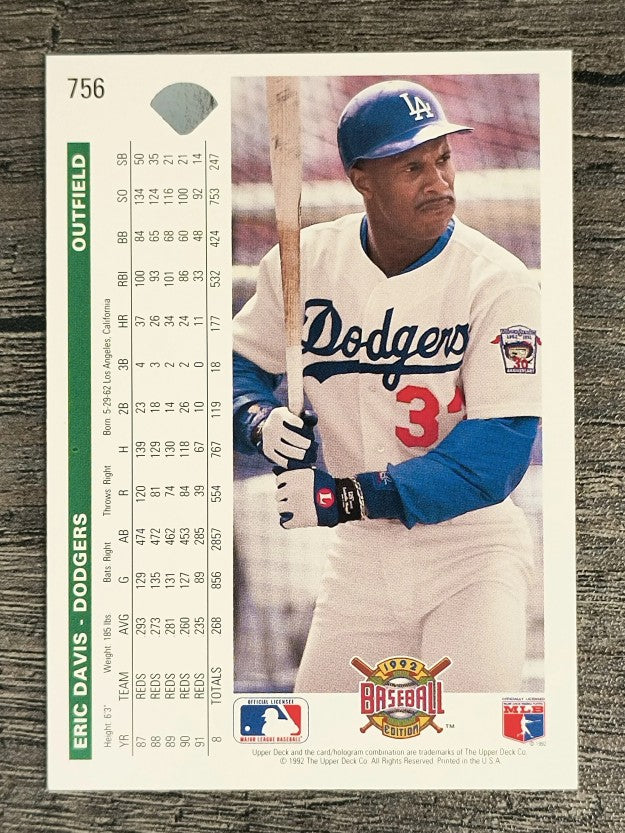 1992 Upper Deck #756 Eric Davis