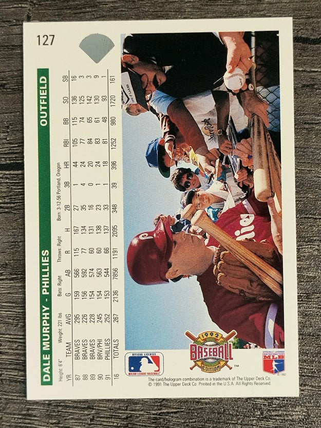 1992 Upper Deck #127 Dale Murphy