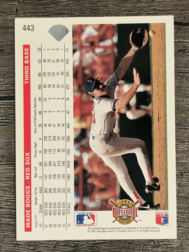 1992 Upper Deck #443 Wade Boggs