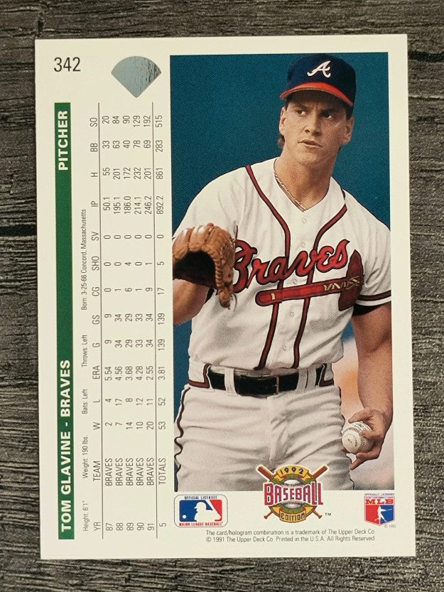 1992 Upper Deck #342 Tom Glavine