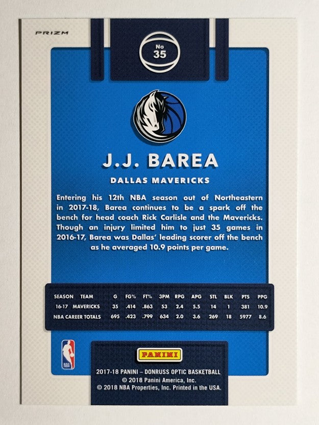2017-18 Donruss Optic Blue Velocity #35 J.J. Barea