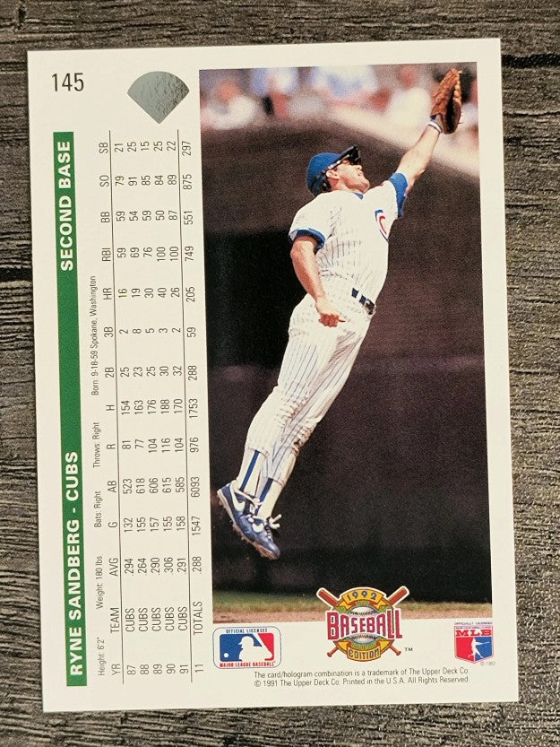 1992 Upper Deck #145 Ryne Sandberg
