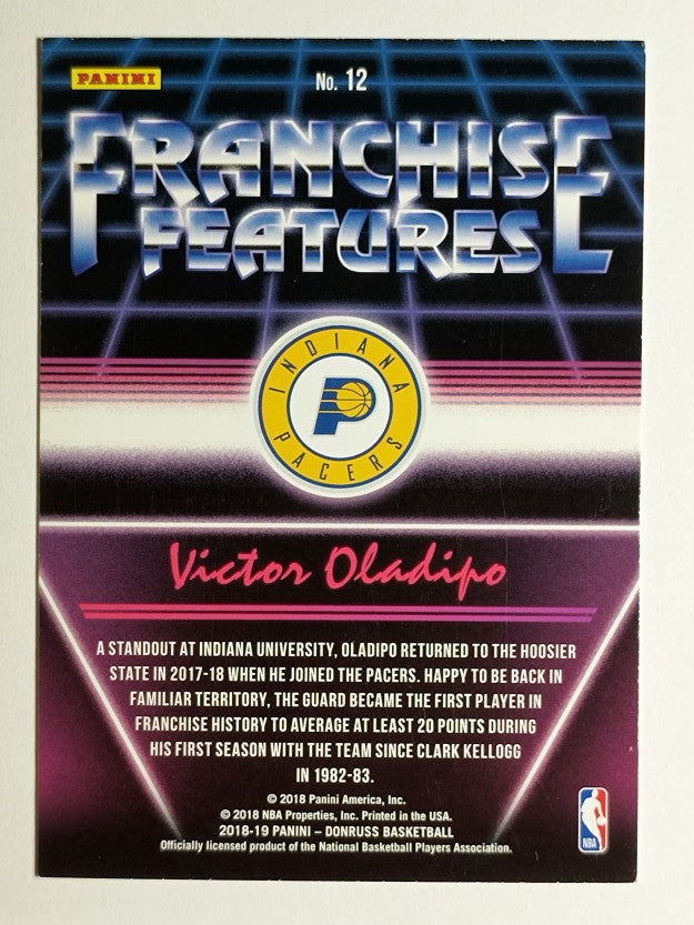 2018-19 Donruss Optic Franchise Features Purple #12 Victor Oladipo