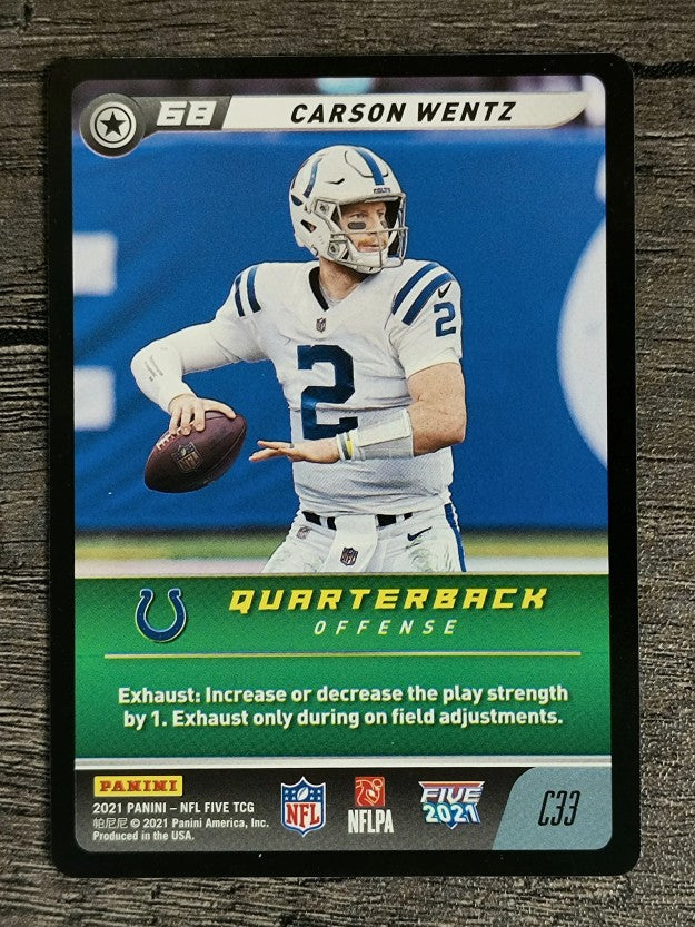 2021 Panini Five Common #C33 Carson Wentz