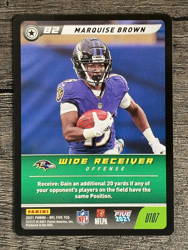 2021 Panini Five Uncommon #U107 Marquise Brown