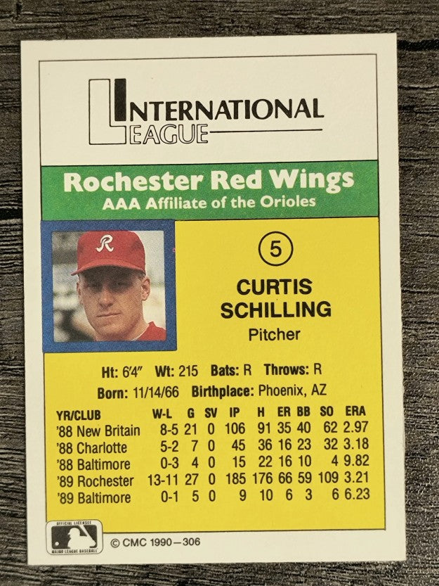 1990 CMC #306 Curt Schilling