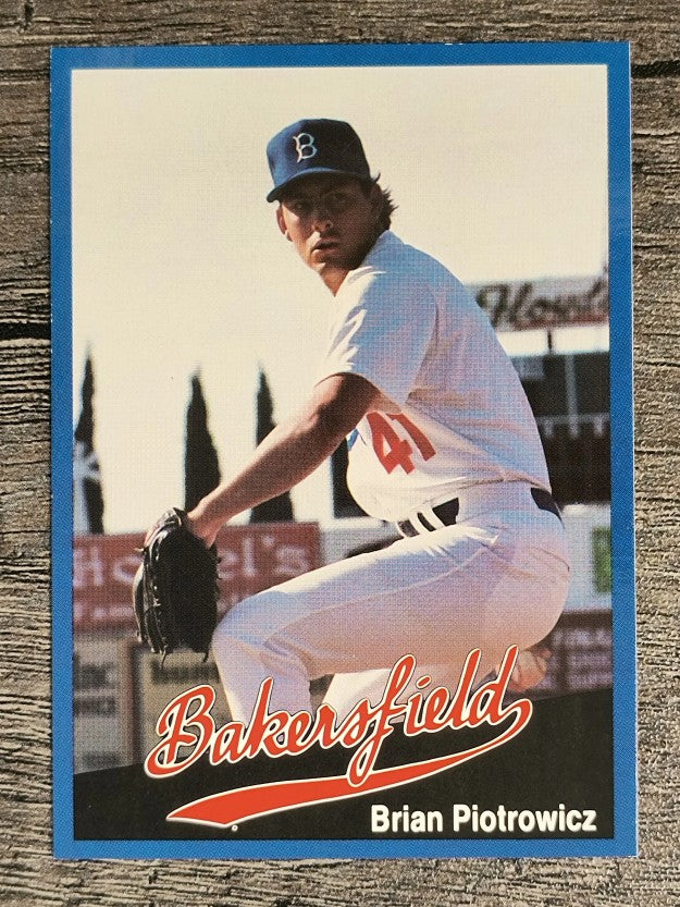 1991 Bakersfield Dodgers Cal League #8 Brian Piotrowicz