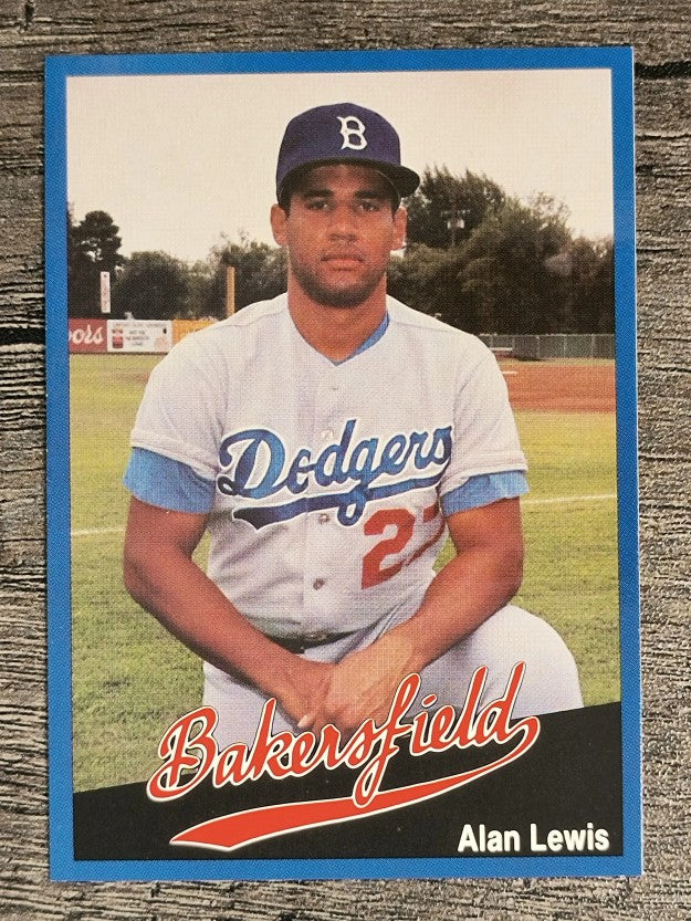 1991 Bakersfield Dodgers Cal League #9 Alan Lewis