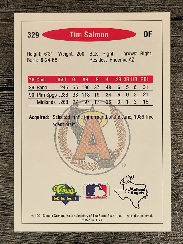1991 Classic/Best #329 Tim Salmon