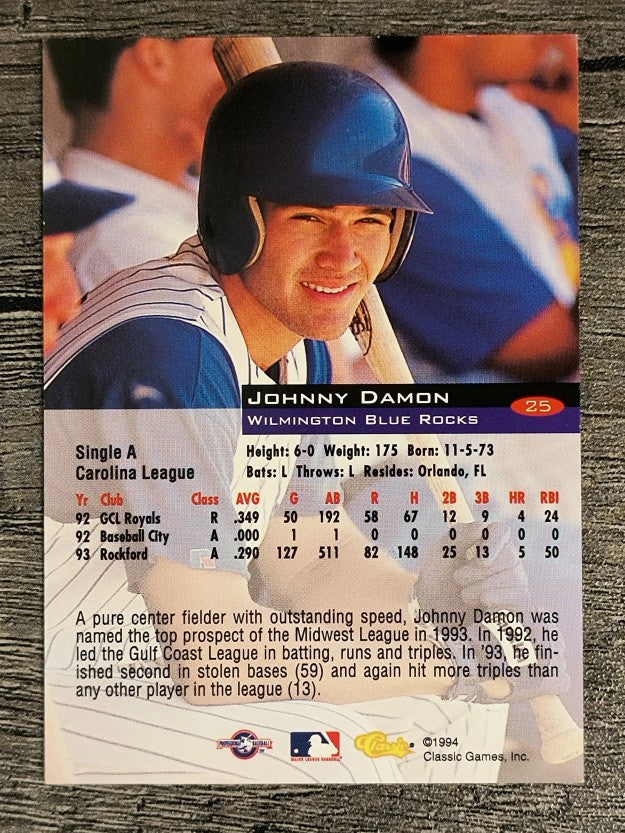 1994 Classic #25 Johnny Damon
