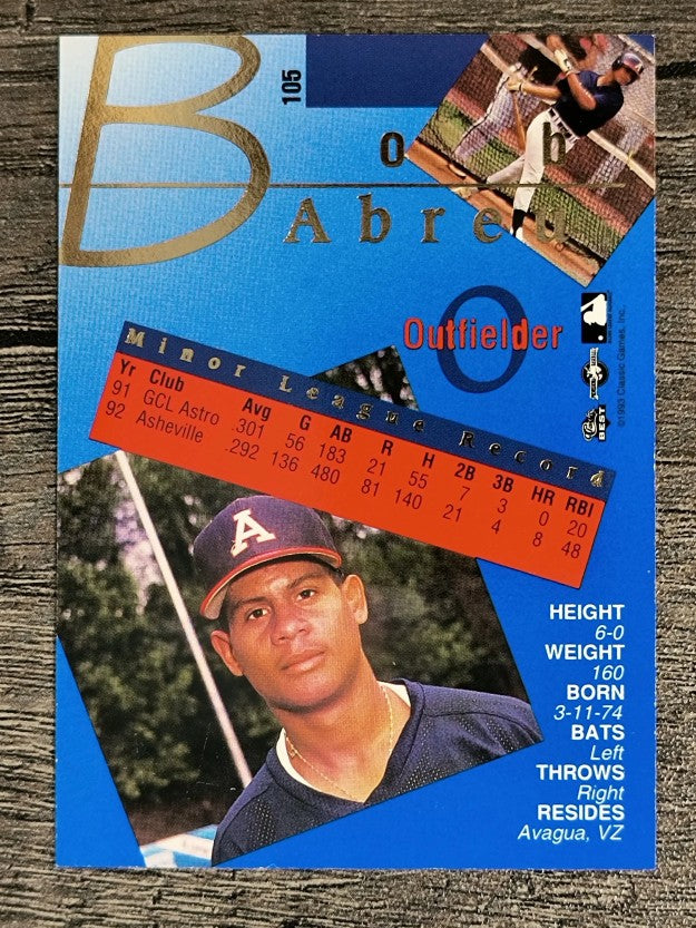 1993 Classic/Best Gold #105 Bob Abreu