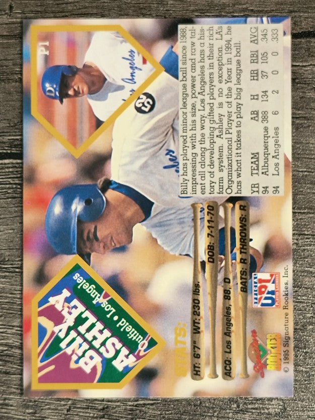 1995 Signature Rookies Future Dynasty Promos #P1 Billy Ashley