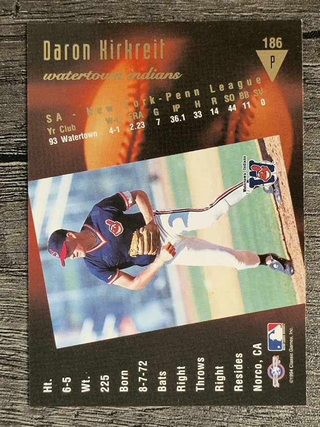 1994 Classic/Best Gold #186 Daron Kirkreit