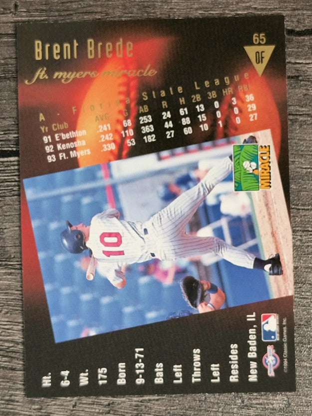 1994 Classic/Best Gold #65 Brent Brede