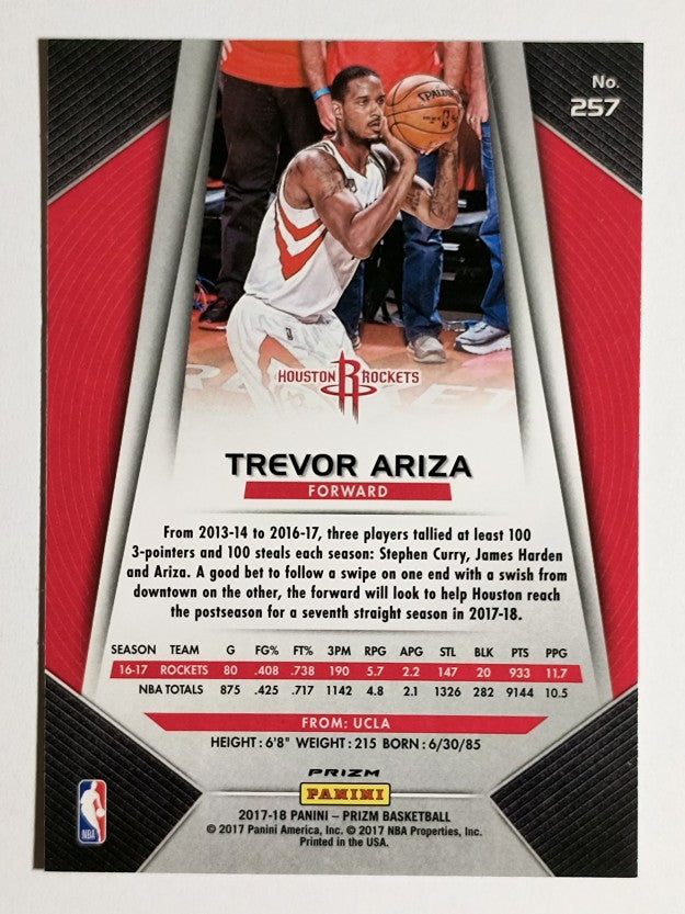 2017-18 Panini Prizm Prizms Red White and Blue #257 Trevor Ariza