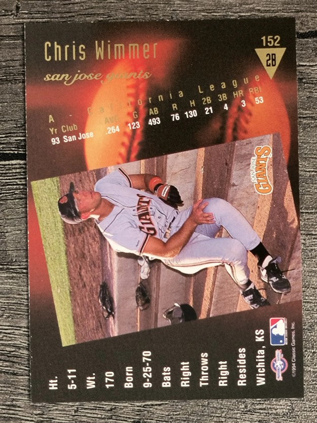1994 Classic/Best Gold #152 Chris Wimmer