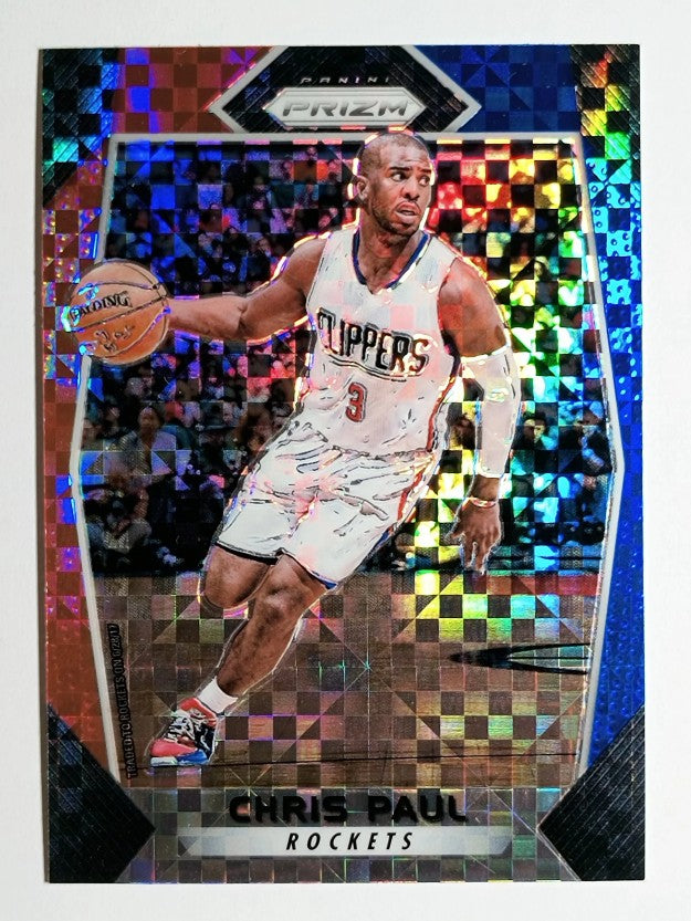 2017-18 Panini Prizm Prizms Red White and Blue #252 Chris Paul