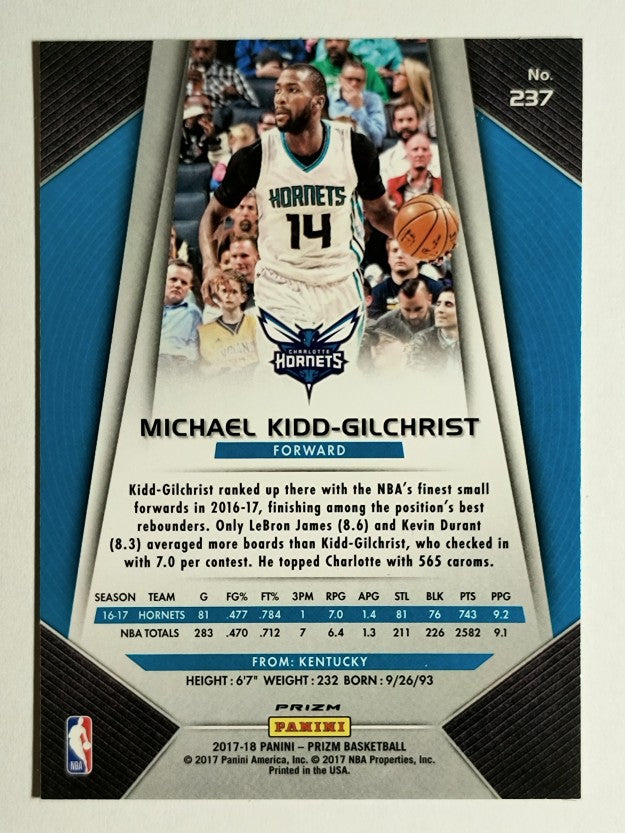 2017-18 Panini Prizm Prizms Red White and Blue #237 Michael Kidd-Gilchrist
