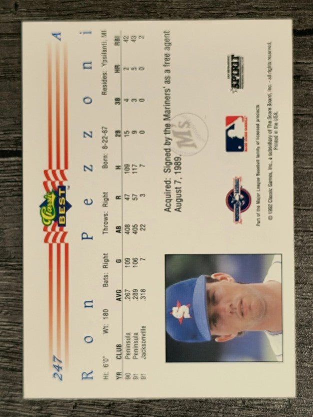 1992 Classic/Best #247 Ron Pezzoni