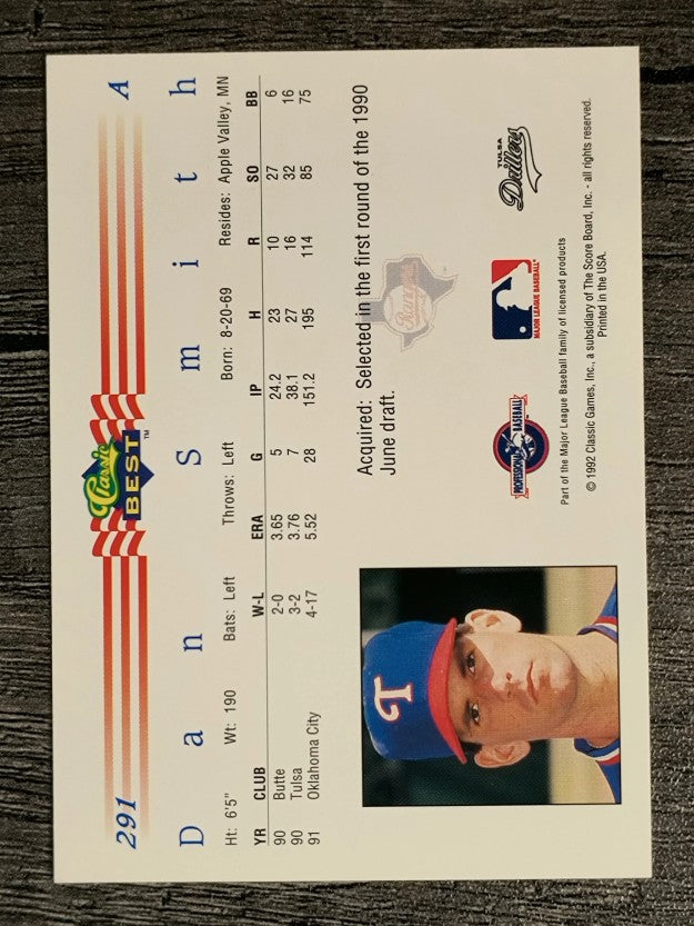 1992 Classic/Best #291 Dan Smith