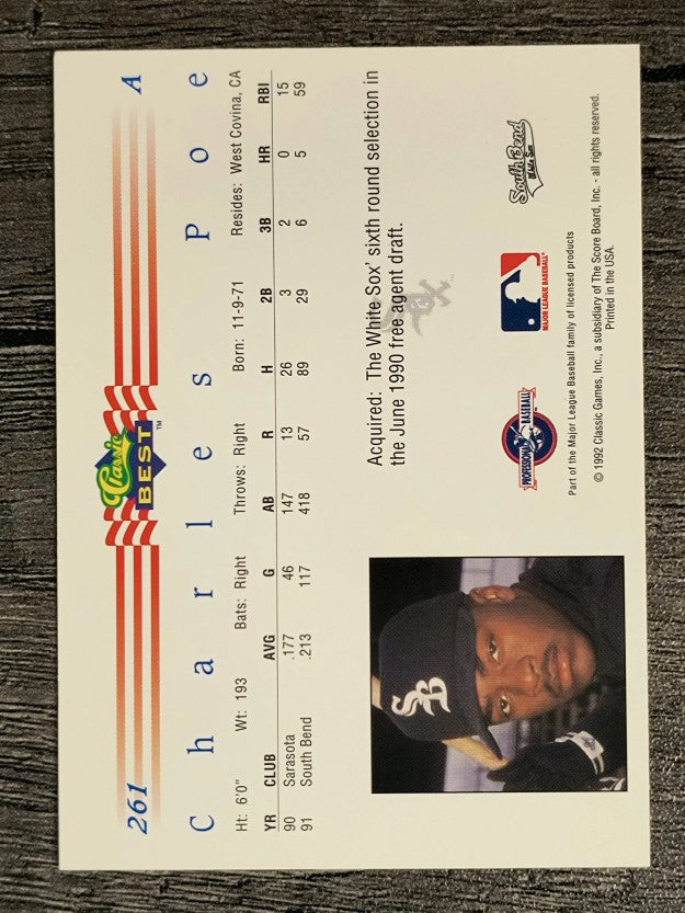 1992 Classic/Best #261 Charles Poe