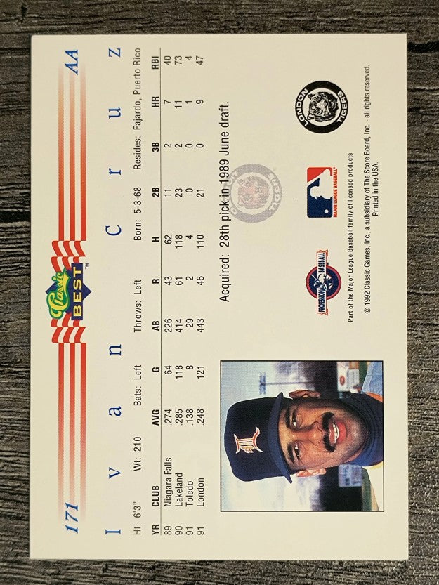 1992 Classic/Best #171 Ivan Cruz