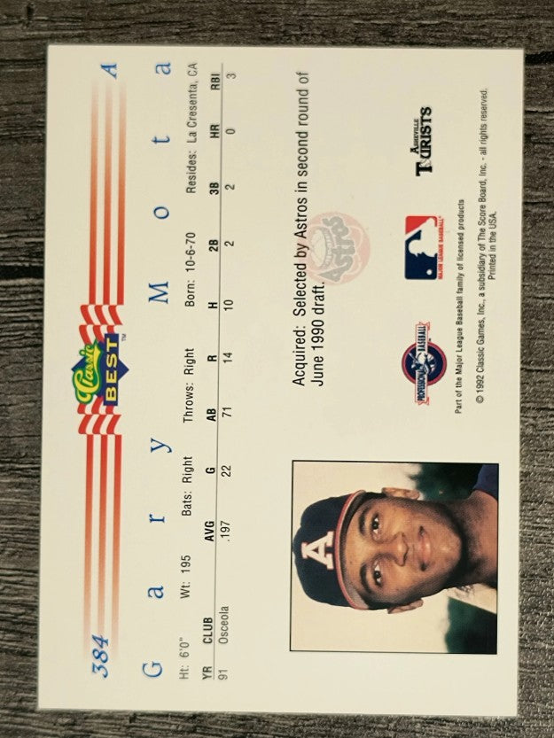 1992 Classic/Best #384 Gary Mota