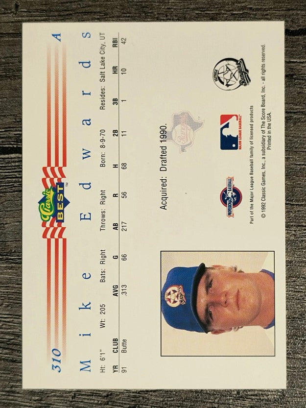 1992 Classic/Best #310 Mike Edwards