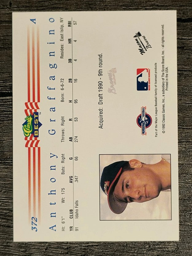 1992 Classic/Best #372 Tony Graffanino