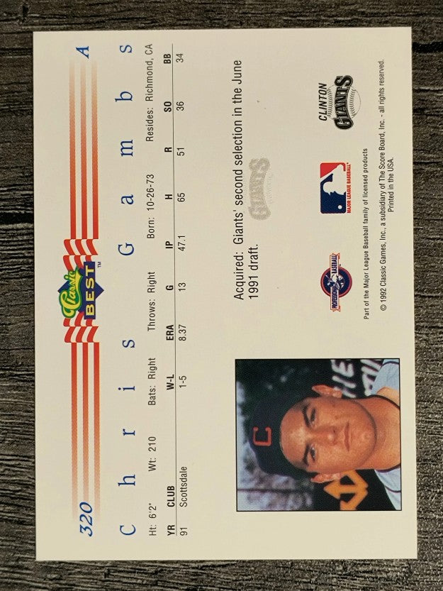 1992 Classic/Best #320 Chris Gambs