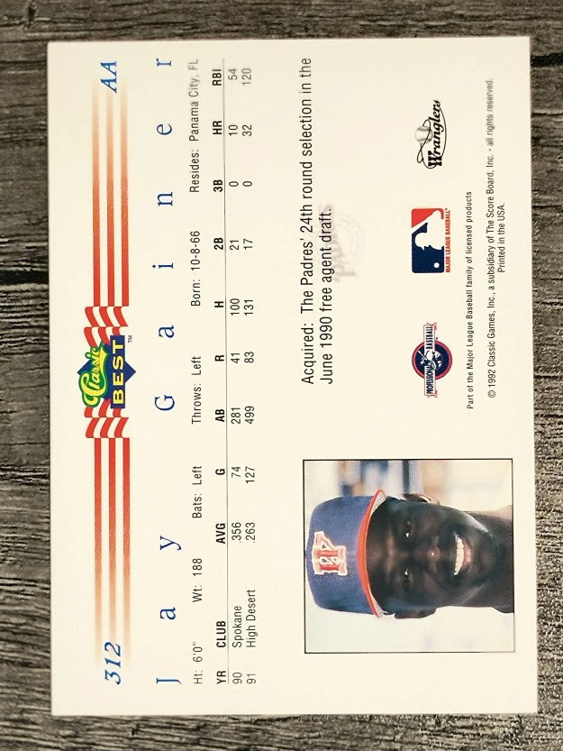 1992 Classic/Best #312 Jay Gainer