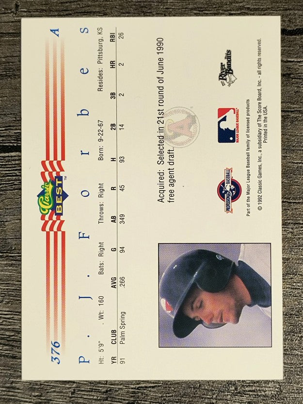 1992 Classic/Best #376 P.J. Forbes