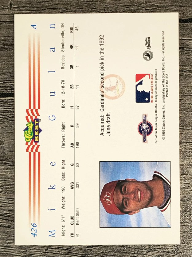 1992 Classic/Best #426 Mike Gulan