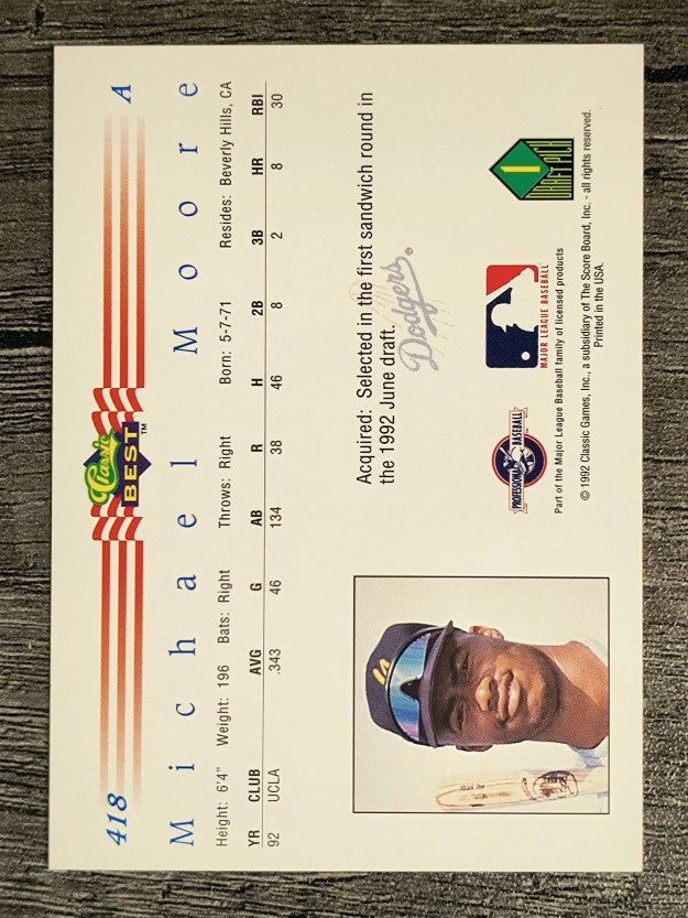 1992 Classic/Best #418 Michael Moore